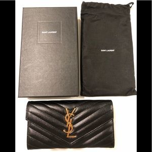 YSL Monogram Large Flap Wallet